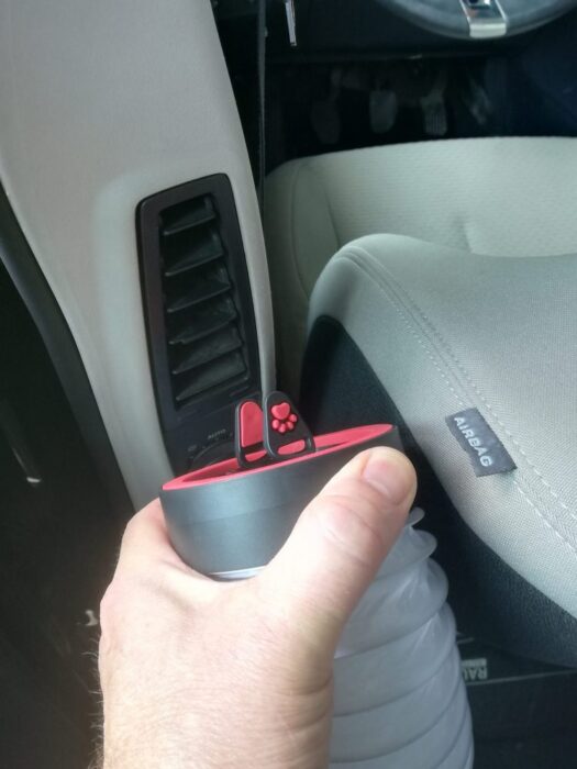 Auto-Klimaanlage ist für Hund oder Haustier Autoaufkleber